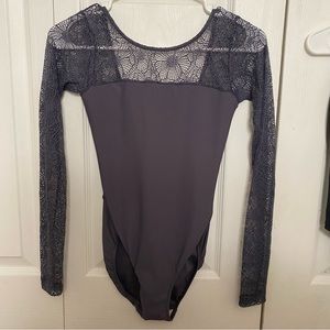 eleve long sleeve lace leotard